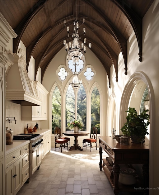 gothic style kitchen