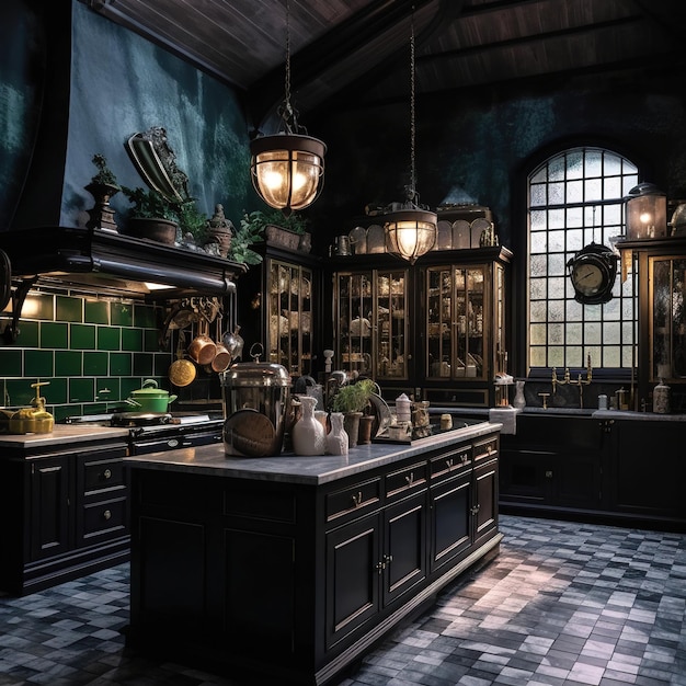 gothic style kitchen