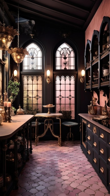 gothic style kitchen