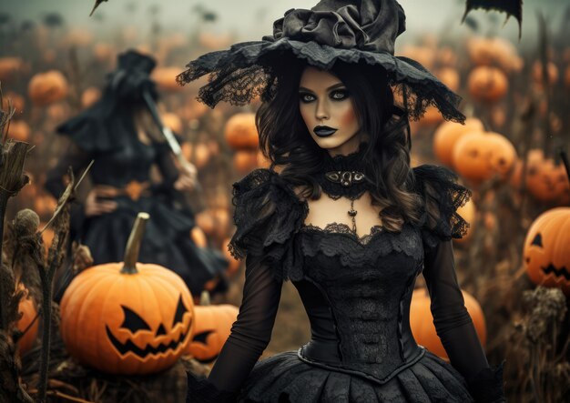 Gothic Woman on Halloween