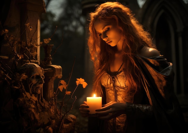 Gothic Woman on Halloween