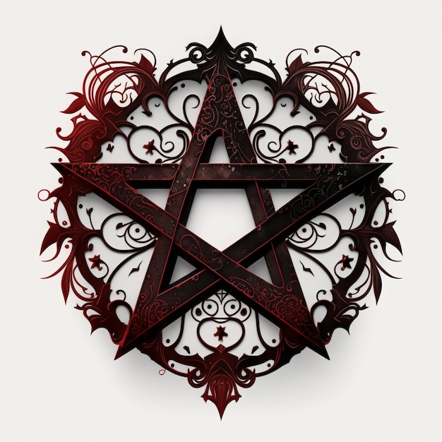 Gotisch bord met pentagram grunge vintage design