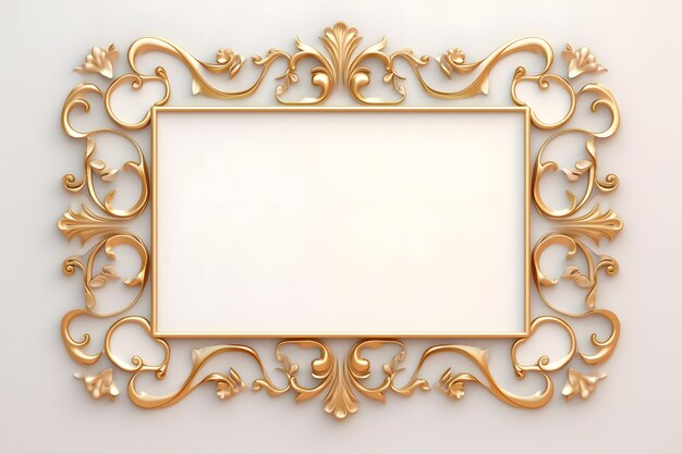 Foto goud en wit decoratief frame antiek elegant retro koninklijke luxe