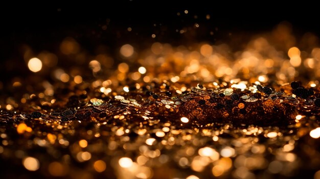 Goud glitter bokeh achtergrondstructuur Generatieve AI