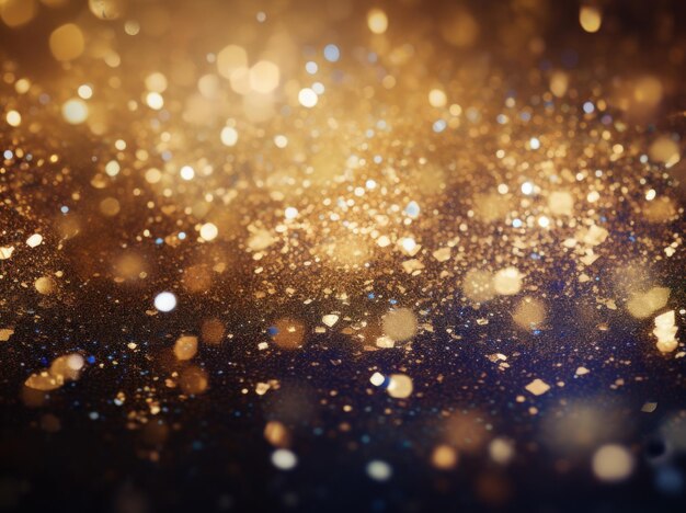 Goud Glitter en schittert achtergrondverlichting en bokeh-effecten feestelijk behang