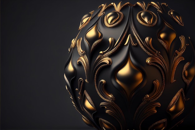 Goud Zwarte Achtergrond Gouden Luxe Textuur Vantablack Mockup Generatieve AI Illustratie