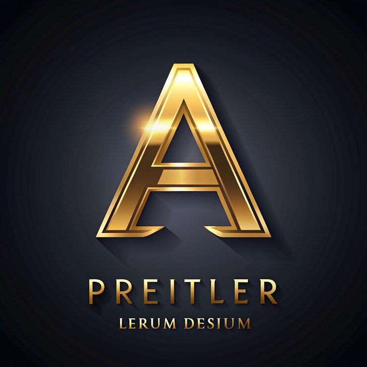 Foto gouden a letter logo design bedrijfsidentiteit voor digitaal ontwerp bedrijf