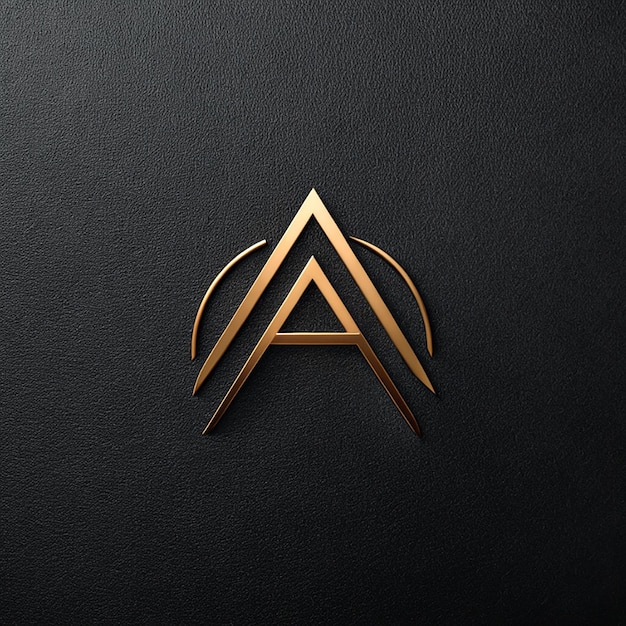 Gouden A Letter Logo Design Bedrijfsidentiteit voor Digitaal Ontwerp Bedrijf