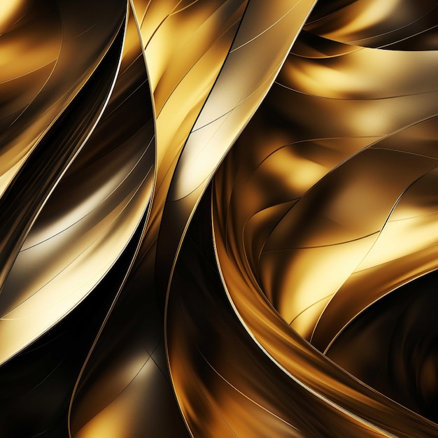 Gouden abstracte achtergrond 3D-illustratie