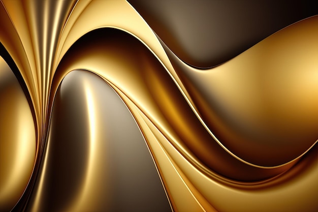 Gouden abstracte achtergrond Generatieve AI