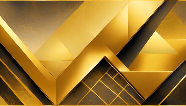 Gouden abstracte achtergrond met geometrische vormen