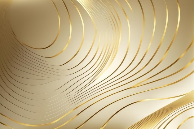Gouden abstracte lijn kunst achtergrond Luxe behang decoratie ontwerp