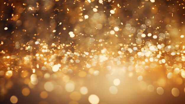 Gouden abstracte wazig bokeh achtergrond Kerstmis en Nieuwjaar concept Ideaal voor achtergrond