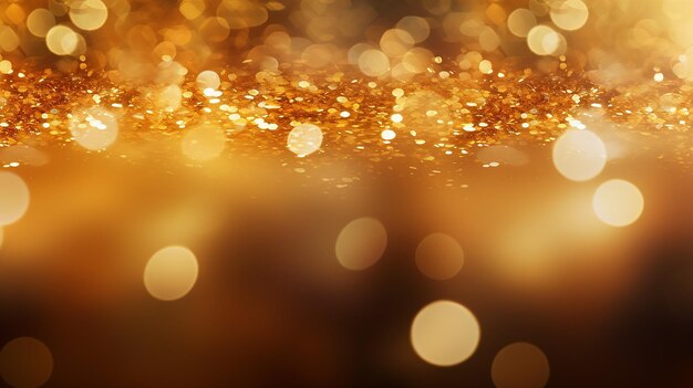 Gouden achtergrond met bokeh gouden lichten