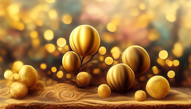 Gouden achtergrond met bokeh