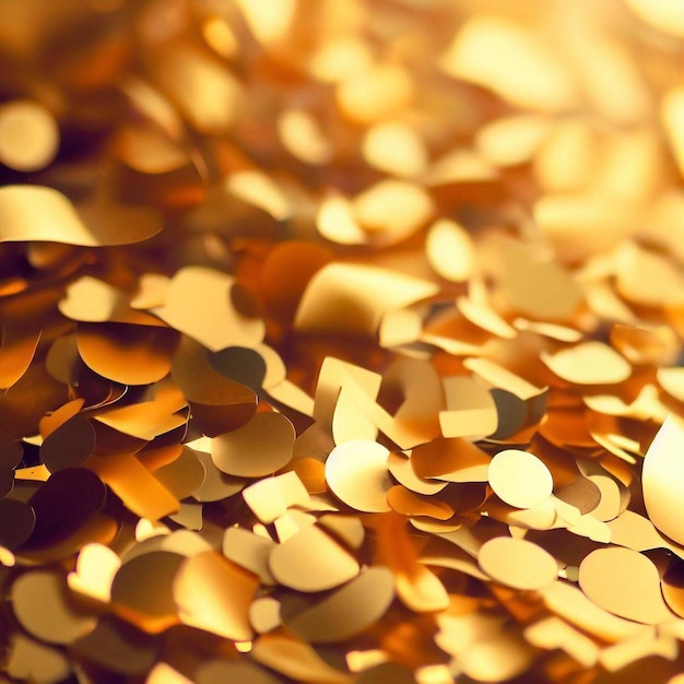 Gouden ballonnen confetti viering achtergrond en goud glitter sparkle textuur achtergrond