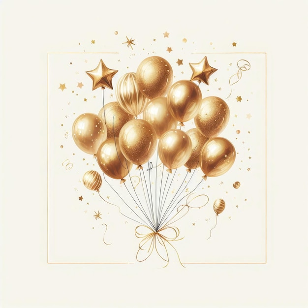 Foto gouden ballonnen