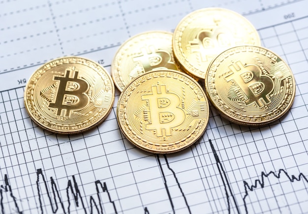 Gouden bitcoin mijnbouw cryptovaluta