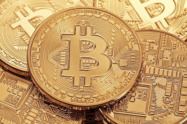 Gouden bitcoin munt