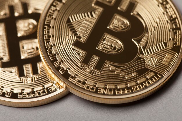 Gouden Bitcoin virtuele valutamunt