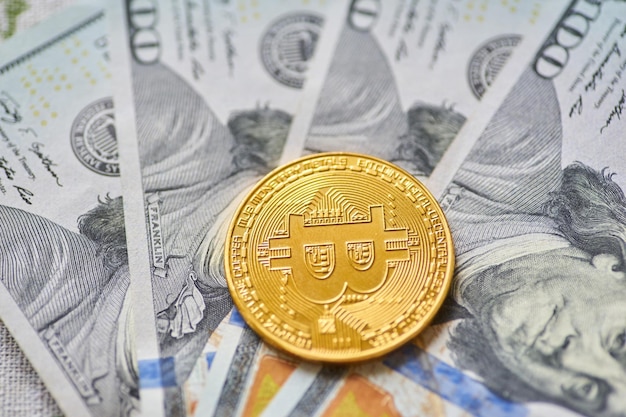 Gouden Bitcoins op Amerikaanse dollars