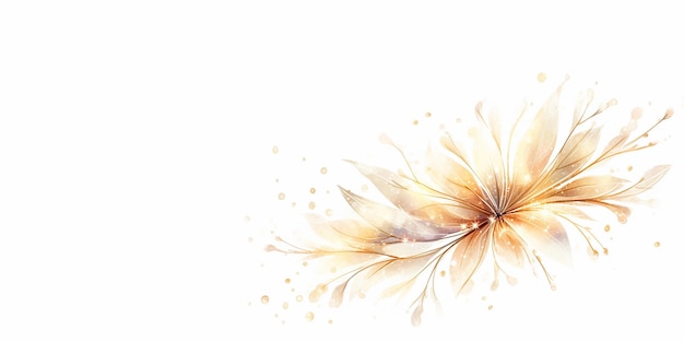 Gouden bloemenillustratie voor eenvoudig en elegant ontwerp website behang groeten ansichtkaarten