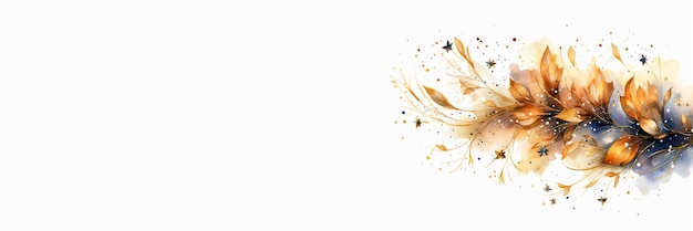 Gouden bloemenillustratie voor eenvoudig en elegant ontwerp website behang groeten ansichtkaarten