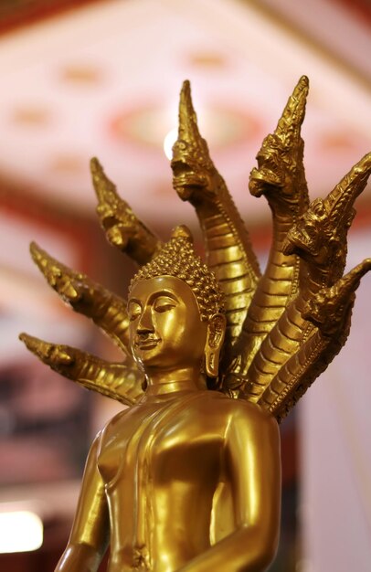 Foto gouden boeddha standbeeld