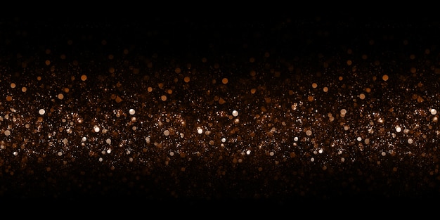 Gouden bokeh glitter bokeh effect zwart