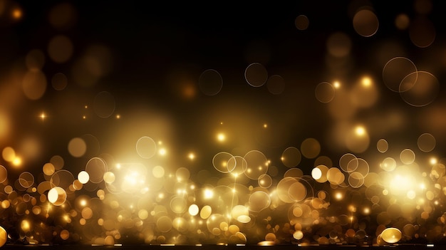 Gouden bokeh kent glamour achtergrond AI generatief toe