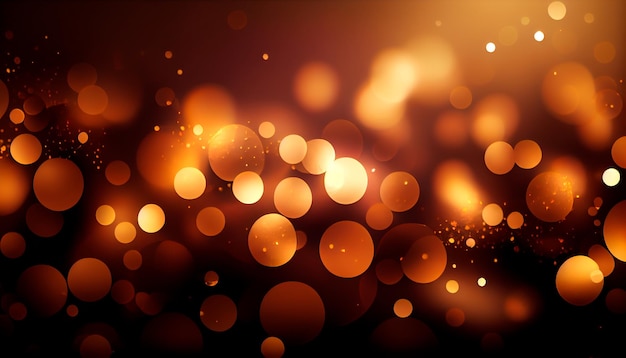 Gouden bokeh kent glamourachtergrond Generatieve AI toe
