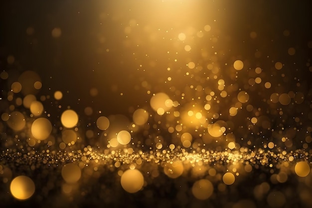 Gouden bokeh Kerstmis achtergrond