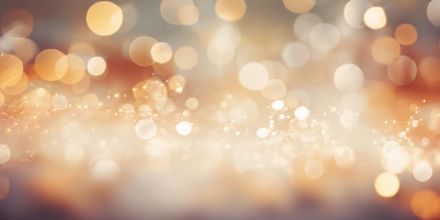 Foto gouden bokeh lichten achtergrond