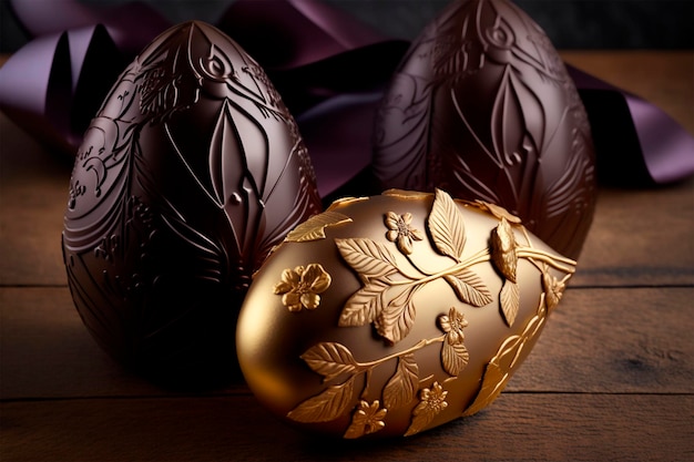 Gouden chocolade-eieren