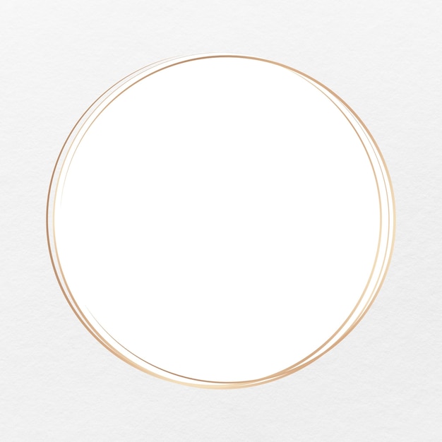 Gouden cirkel png frame esthetisch transparant ontwerp