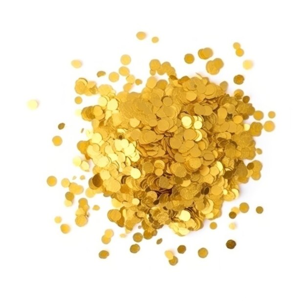 Gouden confetti geïsoleerd Illustratie AI GenerativexA