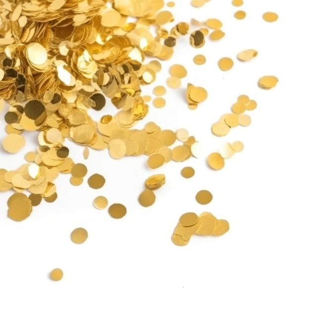 Gouden confetti geïsoleerd Illustratie AI GenerativexA