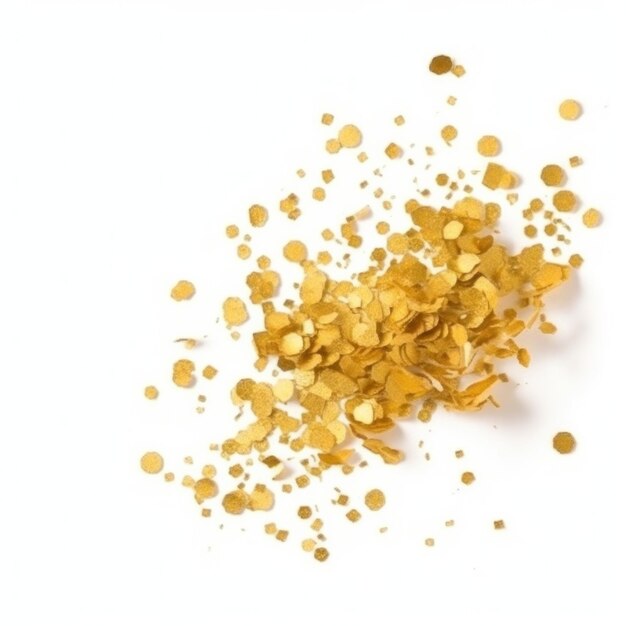 Gouden confetti geïsoleerd Illustratie AI GenerativexA