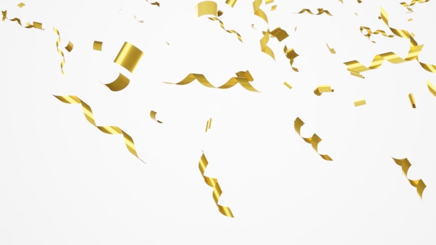 Gouden confetti gelukkige achtergrond