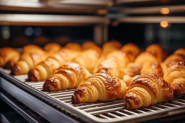 Gouden croissants, vers uit de oven.