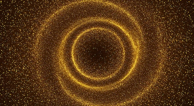 Gouden deeltjes cirkel achtergrond