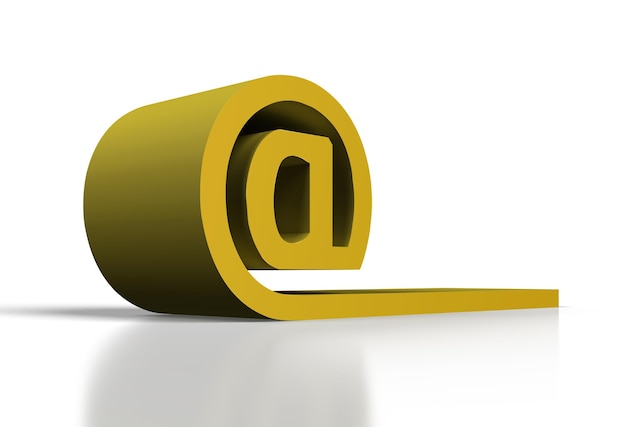 Gouden e-mailsymbool