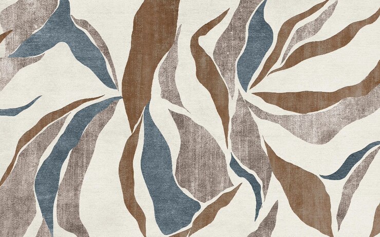 Foto gouden en bruine abstracte kunstpatronen, retro tapijtachtergrond.