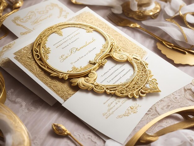 Gouden en witte vintage groetekaart Luxe ornament sjabloon Geweldig voor uitnodiging flyer menu brochure postkaart achtergrond behang decoratie verpakking of elk gewenste idee