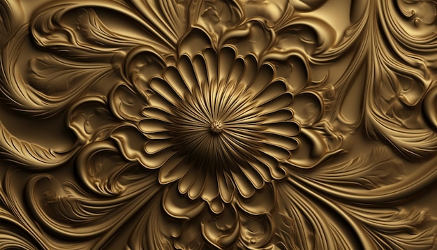 Gouden en zwarte gesneden patroonachtergrond luxueus en elegant