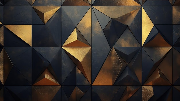 Gouden folie geometrisch patroon in gedurfd ontwerp