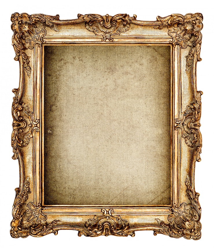 Foto gouden fotolijst in barokstijl