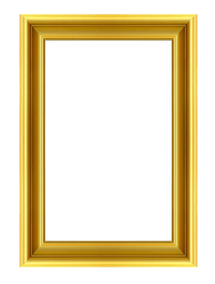 Foto gouden fotoram van hout