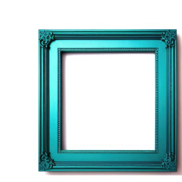 Gouden frame Cyan frame Witte achtergrond foto Wit2024 Voedsel Sport Bloem Plant Kleur Tekst