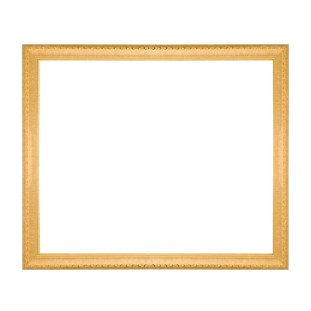 Gouden frame met een patroon op wit wordt geïsoleerd